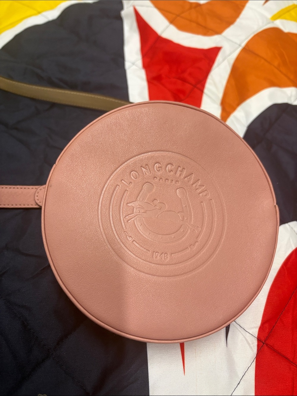 Longchamp Dusty Pink Round Crossbody Bag